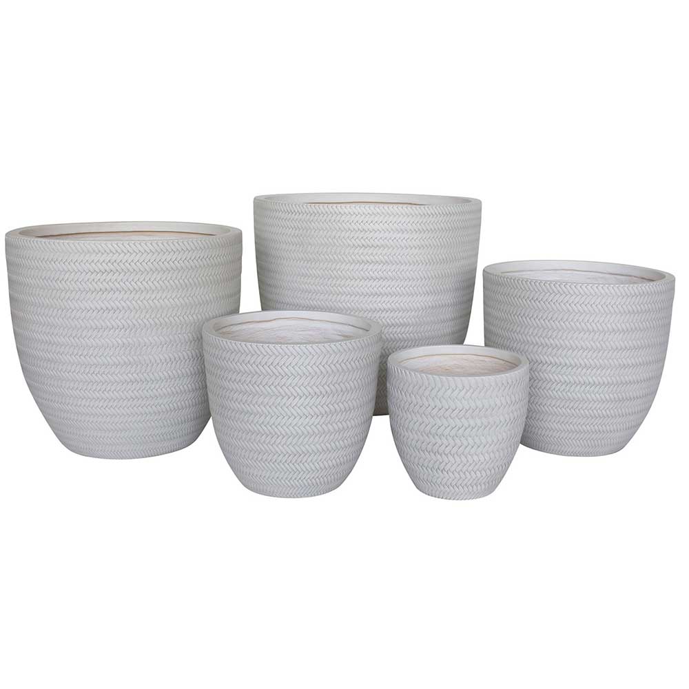 UrbanLITE Bamboo Egg Pot - White - Northcote Pottery - Available at iPave Natural Stone