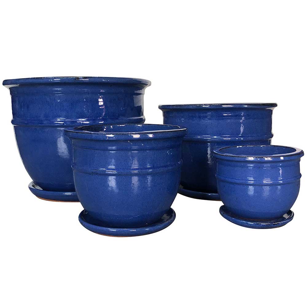 Primo Belly Pot - Blue - Northcote Pottery - Available at iPave Natural Stone