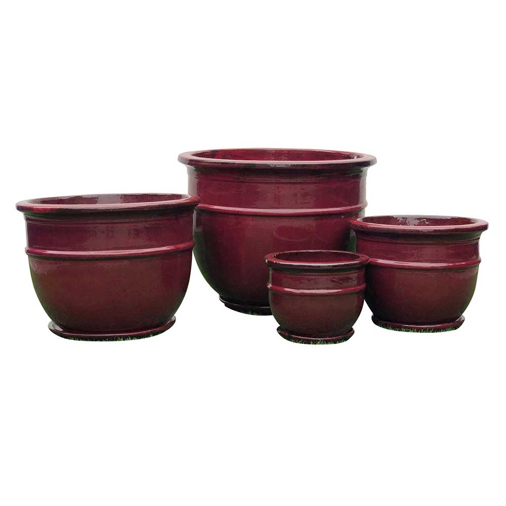 Primo Belly Pot - Wine - Northcote Pottery - Available at iPave Natural Stone