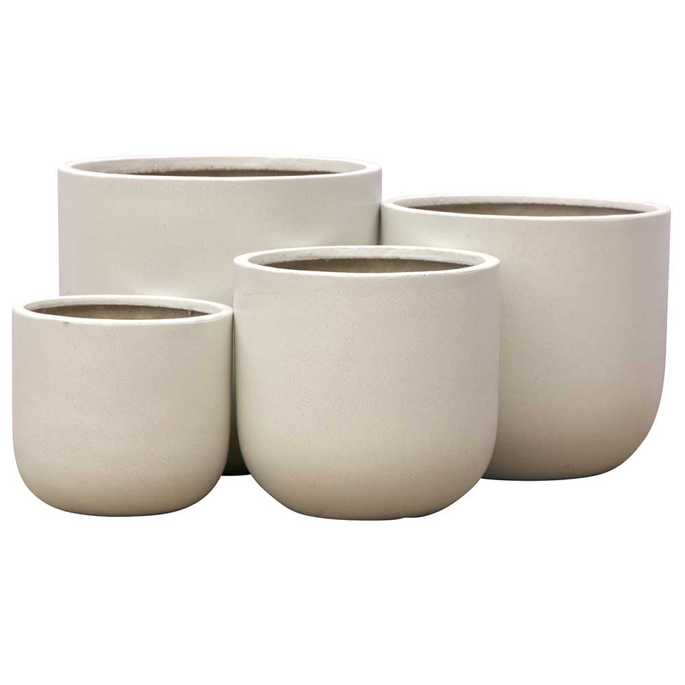 Modstone Atlas Egg Pot - White - Northcote Pottery - Available at iPave Natural Stone