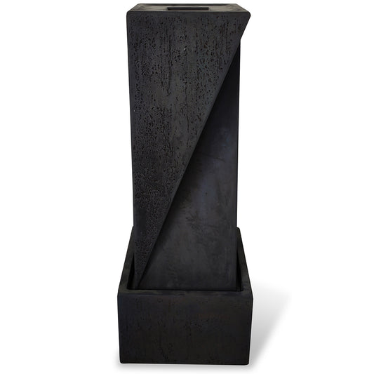 Column Fountain Water Feature - Black - Northcote Pottery - Available at iPave Natural Stone