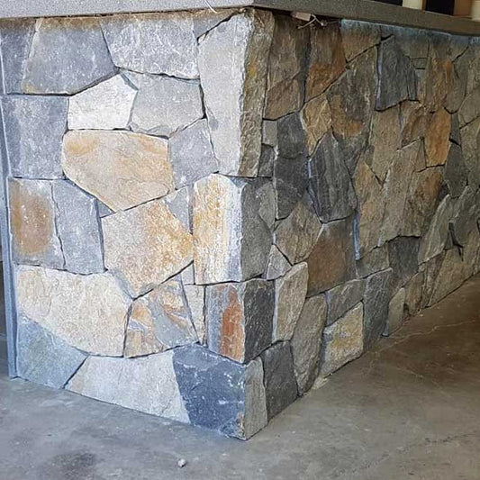 Grey Quartz Random Natural Stone Cladding Corner - Sold per Lm only -1st Quality - Available at iPave Natural Stone