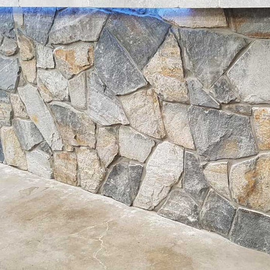 Grey Quartz Random Natural Stone Cladding - Sold per m2 only -1st Quality - Display - Available at iPave Natural Stone