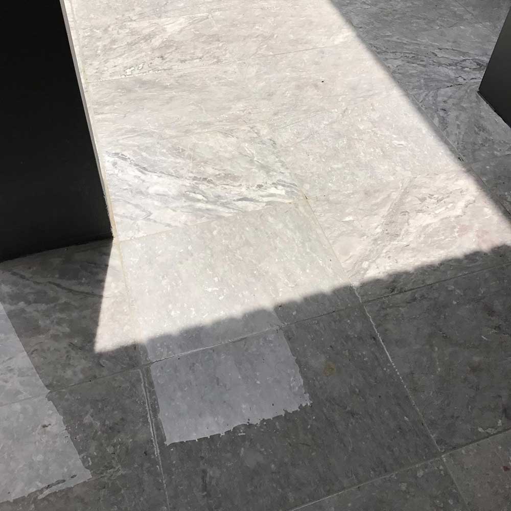 Grey Sky Limestone 400x400x20mm Natural Stone Pavers - 1st Quality - Laid - Available at iPave Natural Stone