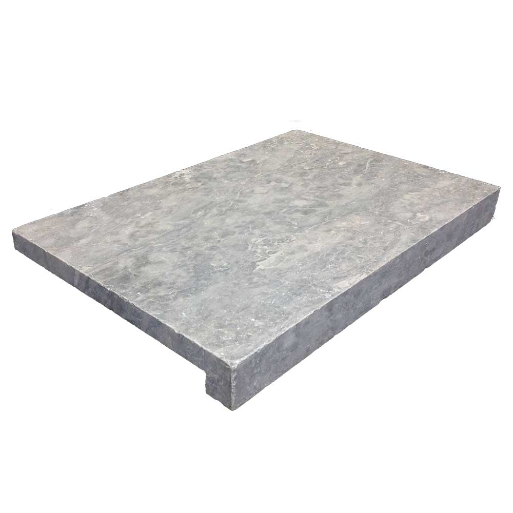 Grey Sky Limestone 600x400x30/60mm Drop Nose Coping - 1st Quality - Single Drop Nose Paver - Available at iPave Natural Stone