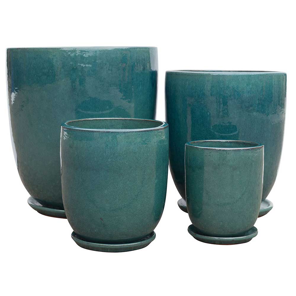 Primo High Cup Glazed Pot - Forest Green - Northcote Pottery - Available at iPave Natural Stone