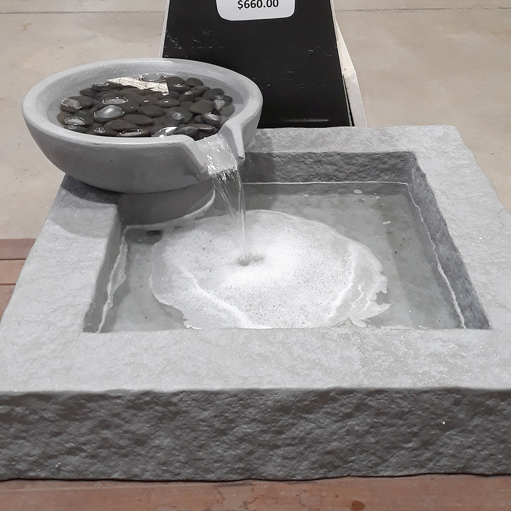 Jonas Grey Concrete Water Feature - Northcote Pottery - Available at iPave Natural Stone