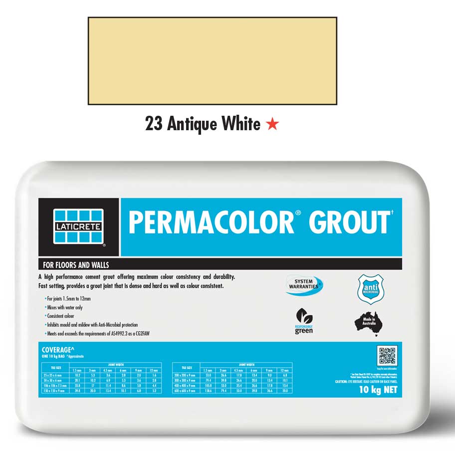PERMACOLOR Grout - Antique White - 10kg Bag - 1st Quality - Available at iPave Natural Stone