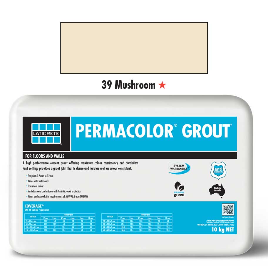 PERMACOLOR Grout - Mushroom - 10kg Bag - 1st Quality - Available at iPave Natural Stone