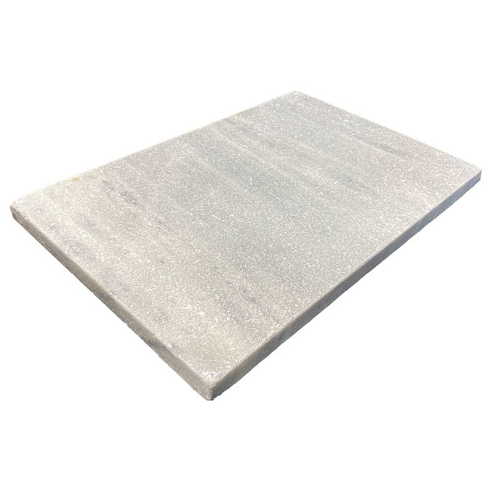 Luce Grey Sandblasted Tumbled Limestone 600x400x30mm Natural Stone Pavers - 1st Quality - Single Piece - Available at iPave Natural Stone