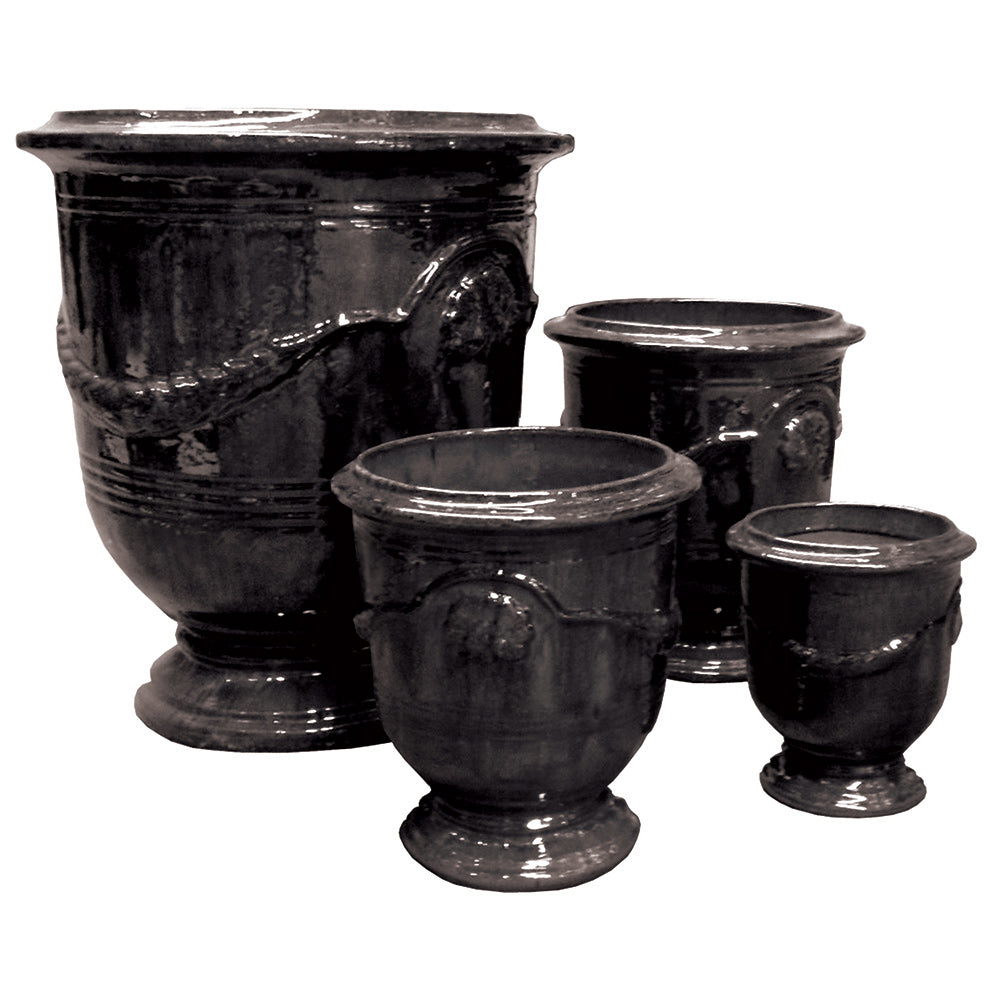Primo Provincial Urn Pot - Black - Available at iPave Natural Stone