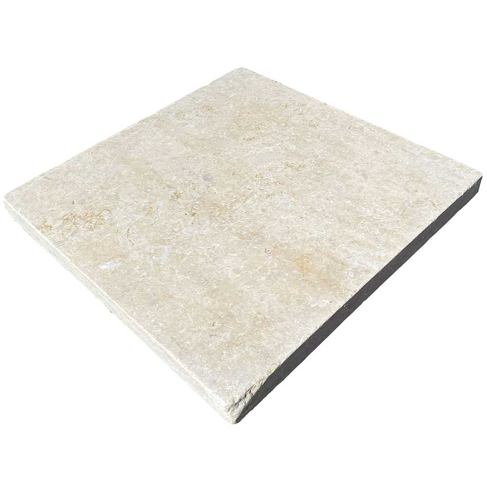 Oryx Tumbled Limestone 400x400x30mm Natural Stone Pavers - 1st Quality - Single Piece - Available at iPave Natural Stone