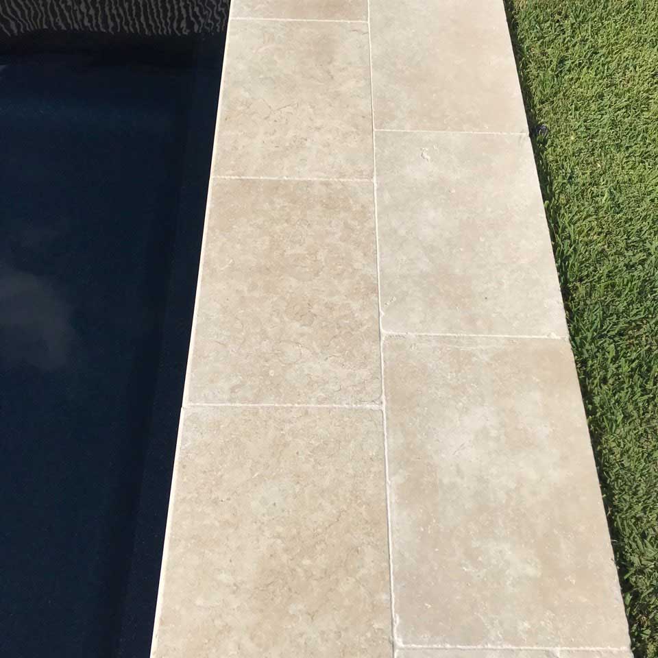 Portland Limestone 600x400x30mm Natural Stone Pavers - 1st Quality - Swimming Pool Edge - Available at iPave Natural Stone