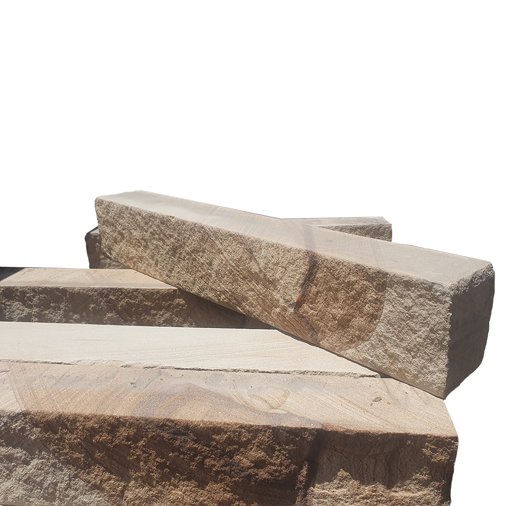 Australian Sandstone Hydrasplit Blocks - 900mm Long x 100-130mm Wide - 150mm High - 1st Quality - Multiple - Available at iPave Natural Stone