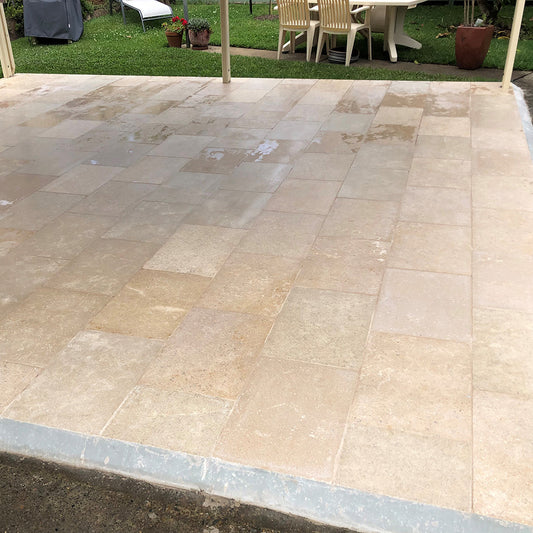Sinai Pearl Limestone 600x400x30mm Natural Stone Pavers - 1st Quality - Available at iPave Natural Stone