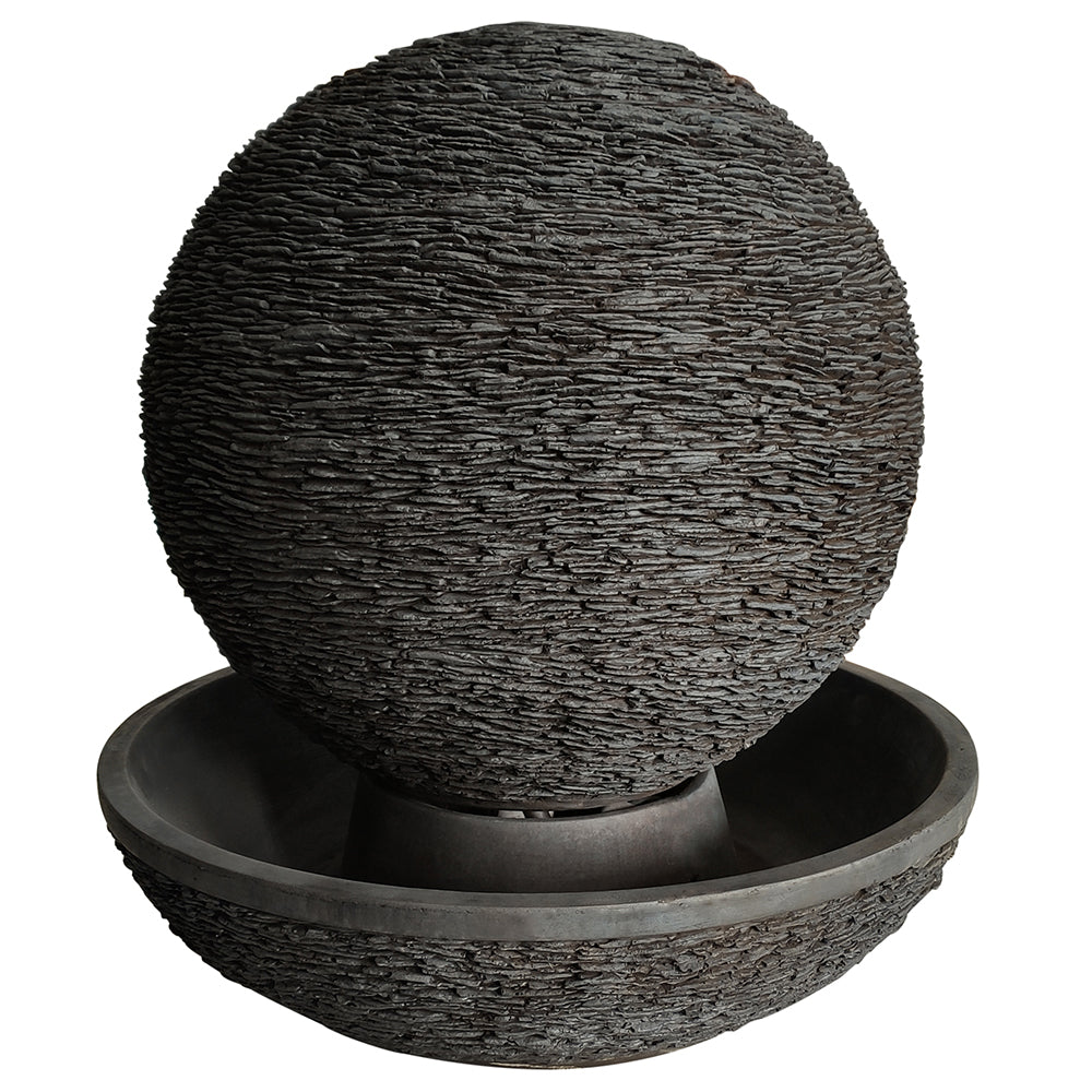 Tenaya Ball Fountain Water Feature - Charcoal - Northcote Pottery - Available at iPave Natural Stone