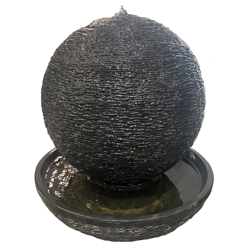 Tenaya Ball Fountain Water Feature - Charcoal - Water - Northcote Pottery - Available at iPave Natural Stone