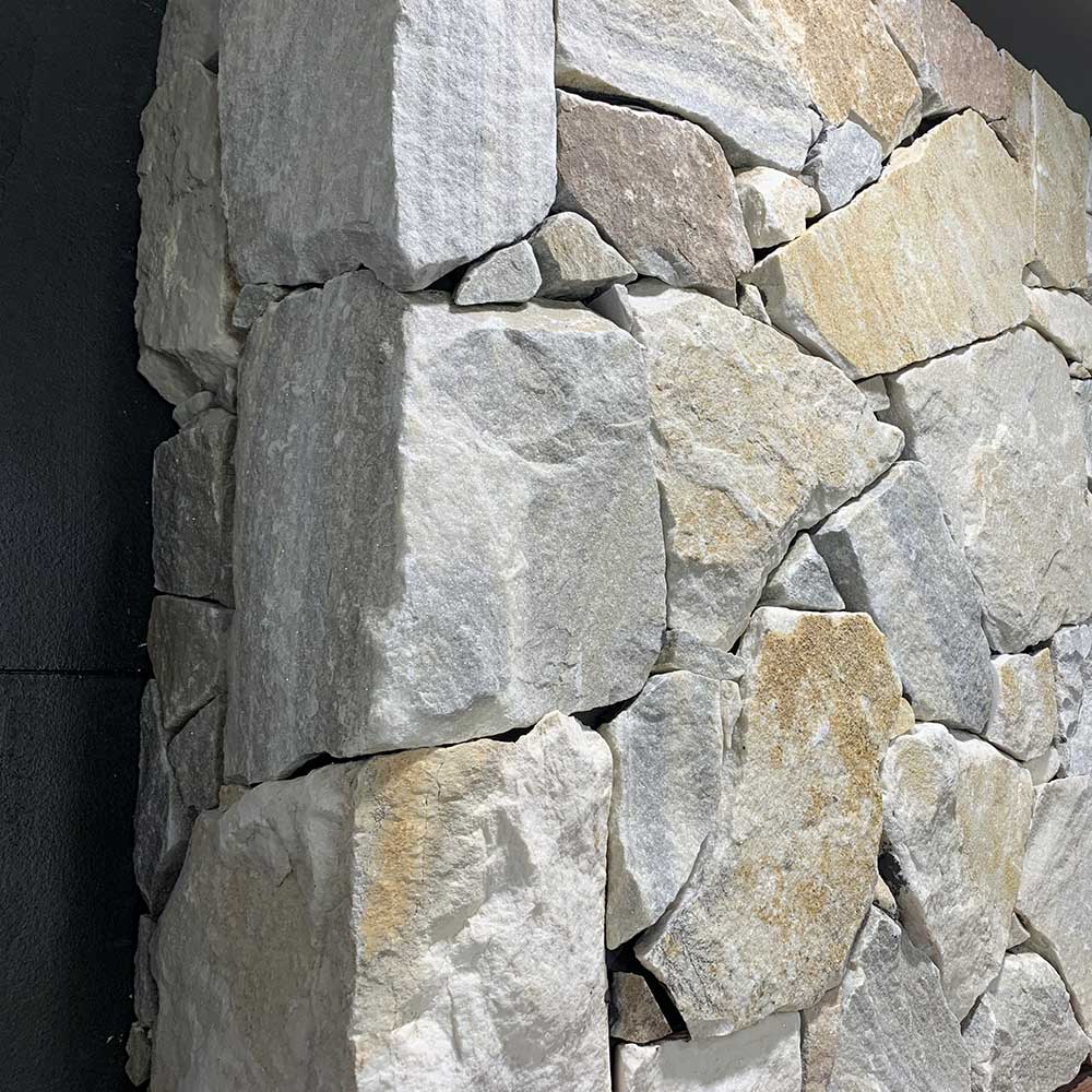 Thredbo Quartz Random Natural Stone Cladding Corner - Sold per Lm only -1st Quality - Available at iPave Natural Stone