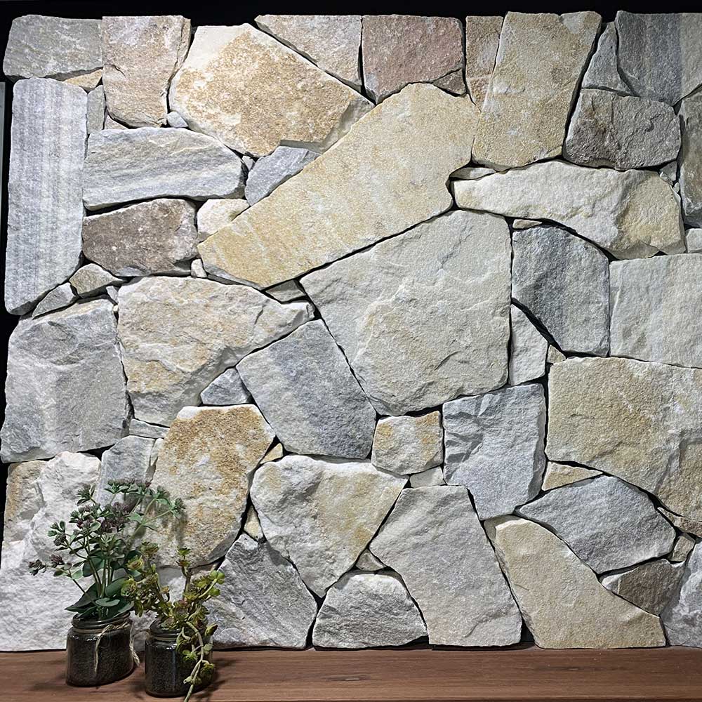 Thredbo Quartz Random Natural Stone Cladding - Sold per m2 only -1st Quality - Display - Available at iPave Natural Stone