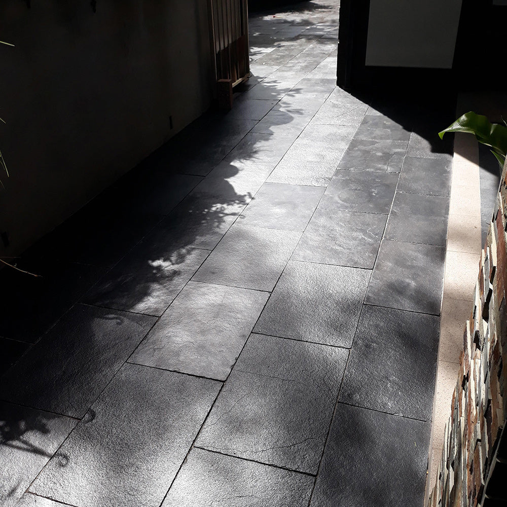 Zen Tumbled Bluestone 600x400x25mm Natural Stone Pavers - 1st Quality - Pathway - Available at iPave Natural Stone